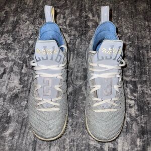Nike LeBron 16 Gray and Blue Athletic Shoes